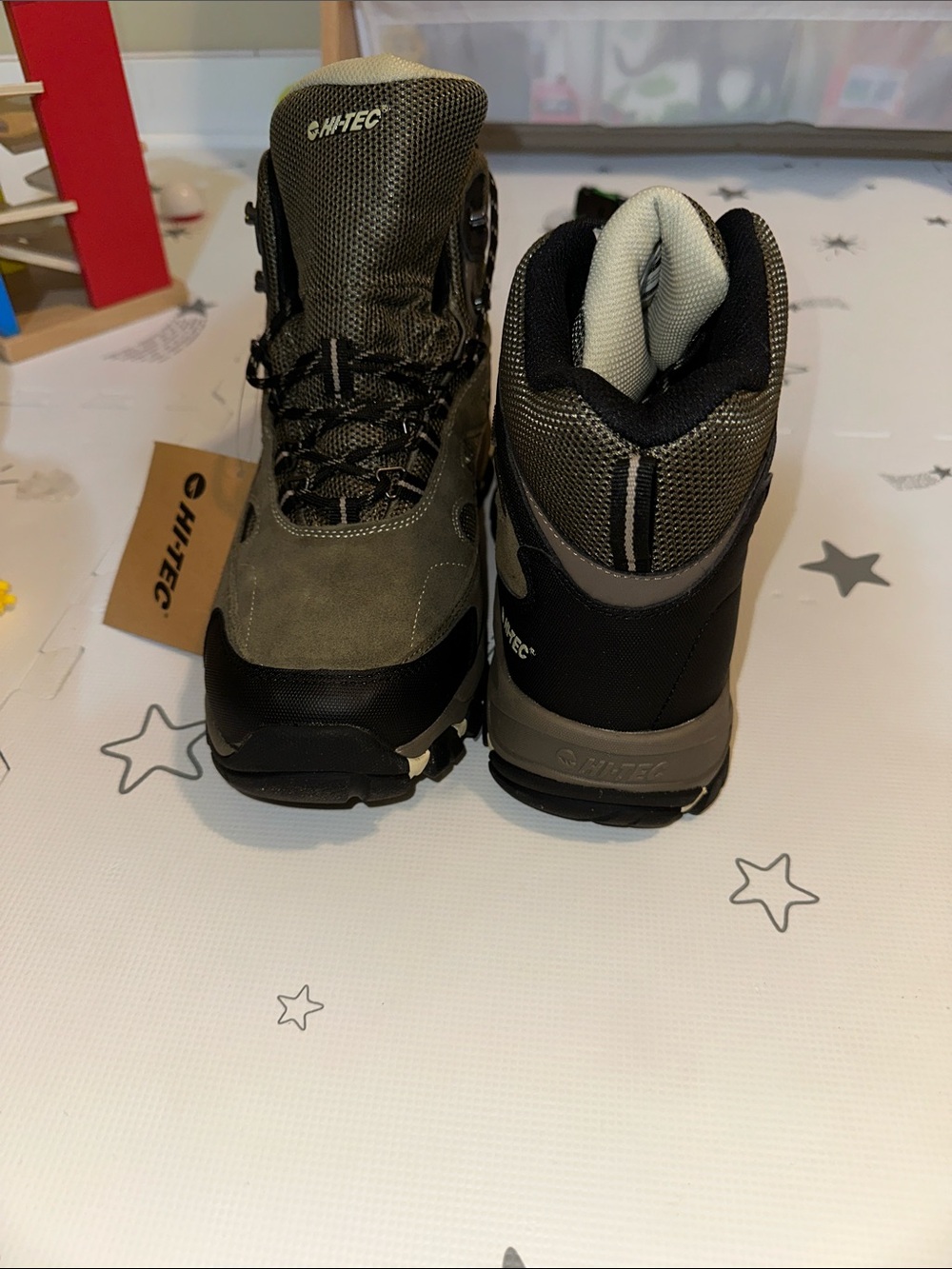 Men’s Waterproof Hi-Tec Olive and Black Trail Hiking Boots